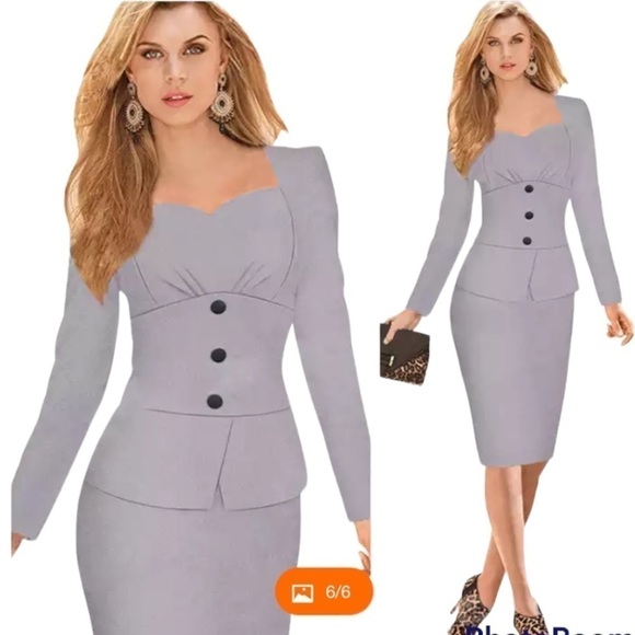 𝅺i Hot Women’s Fitted Long Sleeve Dress! - Picture 7 of 7